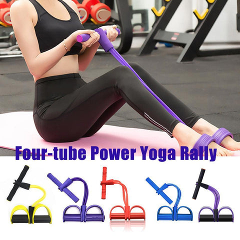 Image of 4 Resistance Elastic Pull Ropes Exerciser - FIT Best Sellers